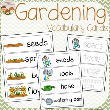 Garden Vocabulary Word Wall Cards Plus Write Wipe Version Tpt