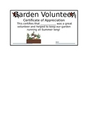 Garden Volunteer Certificate