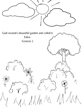 Garden of Eden Coloring Page by Haanah Perry | TPT