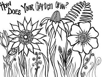 Preview of Garden of Flowers coloring sheet