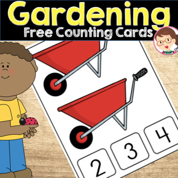 Preview of Gardening Activities Preschool PreK Autism SPED - Math Counting Cards