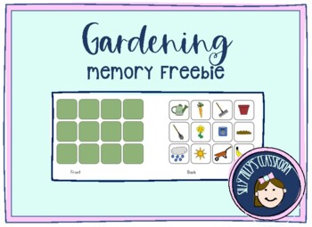 Preview of Gardening Memory Freebie
