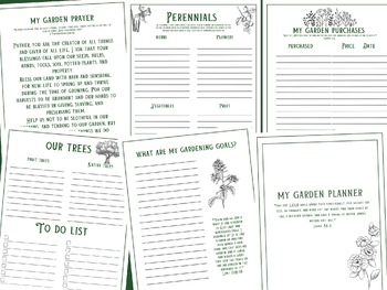 Preview of Gardening Planner With Scriptures