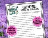 Gardening Riddle Me This Game | Gardening Trivia Game | Ga