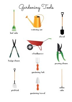 Gardening Tools A4 Posters - Montessori - Homeschooling - Poster