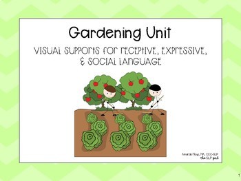 Preview of Gardening Unit- Visual Supports for Receptive, Expressive, & Social Language