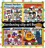 Gardening clip art Bundle. Color and B&W- 117 images!!
