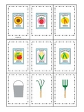 Gardening themed Memory Matching preschool learning game. 