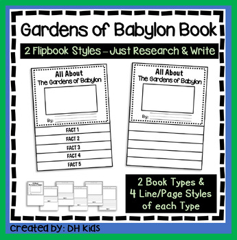 Preview of Gardens of Babylon Report, History Flip Book Research Project, Wonders of World