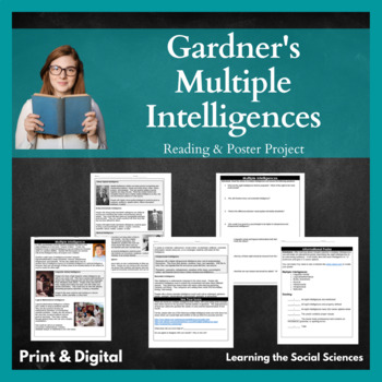 Preview of Gardner's Multiple Intelligences Reading & Poster Project: Print & Digital