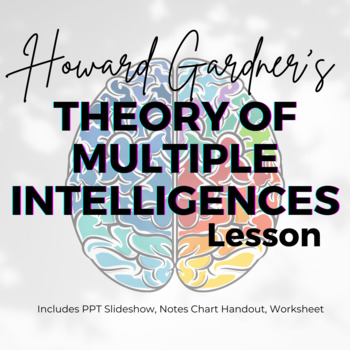 Preview of Gardner's Theory of Multiple Intelligences Lesson (Slideshow, NoteHandout, Wkst)