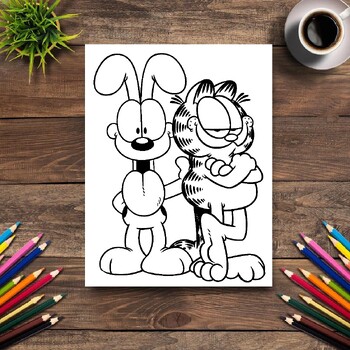 Garfield and Odie Coloring Pages