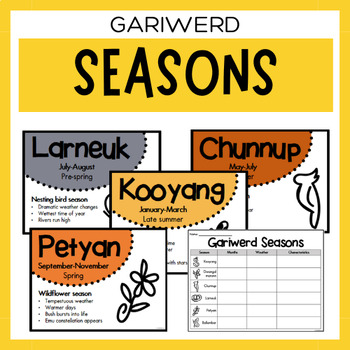 Preview of Gariwerd Seasons Australian Aboriginal Weather Calendar & Worksheet