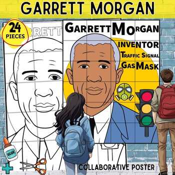 Preview of Garrett Morgan Collaborative Poster Black History Mural Project Bulletin Board