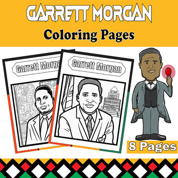 Preview of Garrett Morgan Coloring Pages - 8 Printable Sheets for Black History Month