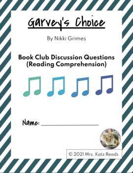 Preview of Garvey's Choice Discussion Questions (Digital Version and Answer Key Included!)