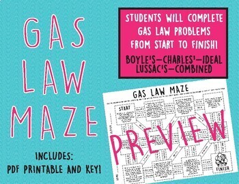Preview of Gas Law Maze