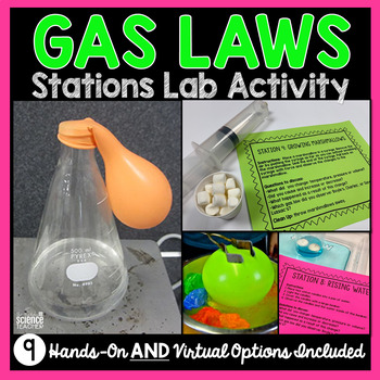 Preview of Gas Law Stations Lab (Print & Digital)