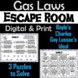 Gas Laws Activity: Chemistry Escape Room Game: Boyle, Char