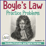 Gas Laws  - Boyle's Law Worksheet