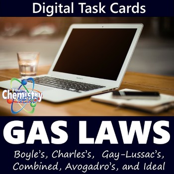 Preview of Gas Laws Digital Task Cards (Distance Learning)