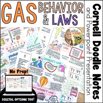 Preview of Gas Laws Notes | Doodle Notes | Boyle's Law | Charles's Law | Cornell Notes