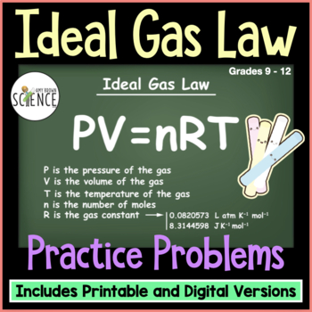 Preview of Gas Laws - Ideal Gas Law Worksheet