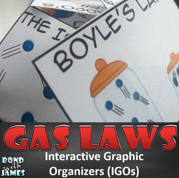 Preview of Gas Laws Graphic Organizers for the Chemistry Notebook (English/Spanish)