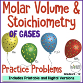 Gas Laws Molar Volume and Stoichiometry of Gases Worksheet