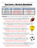 Gas Laws Review -- Study Guide (Boyle's Law, Charles' Law,