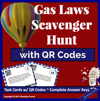 Preview of Gas Laws Scavenger Hunt with QR Codes
