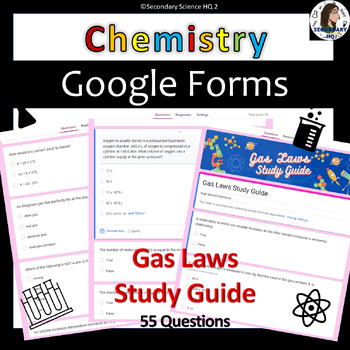 Preview of Gas Laws Study Guide | Chemistry | Google Forms