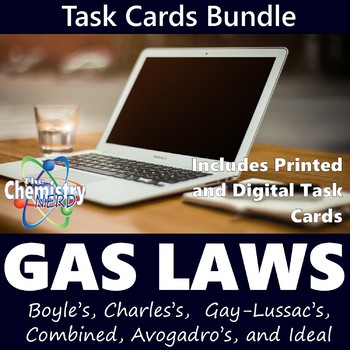 Preview of Gas Laws Task Card Bundle
