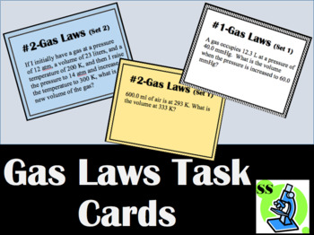 Preview of Gas Laws Task Cards