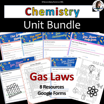 Preview of Gas Laws UNIT BUNDLE | Chemistry | Google Forms
