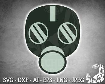 Download Gas Mask Svg Instant Download Vector Art Commercial Use Svg Silhouette Svg