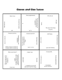 Gases and Gas Laws 3x3 Vocabulary Puzzle