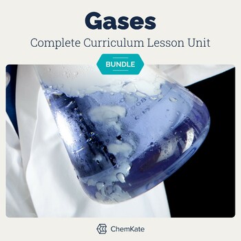 Preview of Gases editable full chemistry Lesson Bundle | print and digital