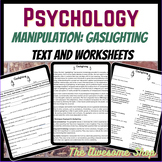 Gaslighting Informational Text W/ Worksheets for High Scho