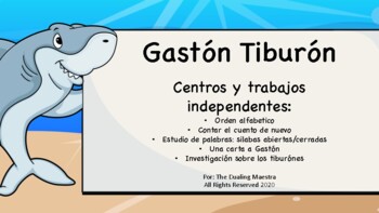 Preview of Gaston Tiburon Activities  and Centers in Spanish