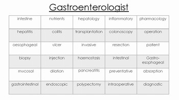 Preview of Gastroenterologist Wordlist