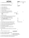 Gattaca - 57 Comprehension Questions with answers