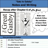 Gatz to Gatsby Notes and Writing Prompt The Great Gatsby C