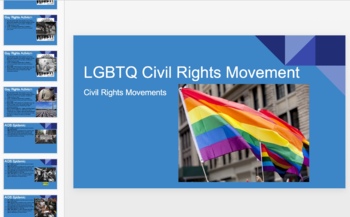 Preview of Gay Civil Rights Movement, Stonewall Riots, and AIDS Powerpoint Slides and Notes