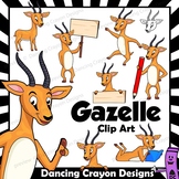 Gazelle Clip Art | Antelope Clipart with signs