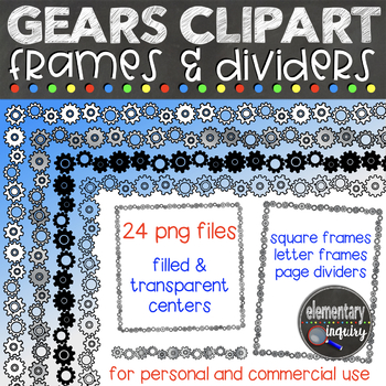 Preview of Gear Frames and Dividers Clipart Set