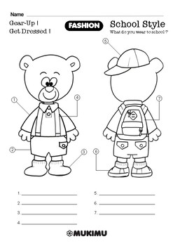 gear up get dressed esl worksheets by mukimu online tpt