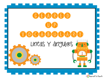 Preview of Geared Up Vocabulary - Lines and Angles - Spanish