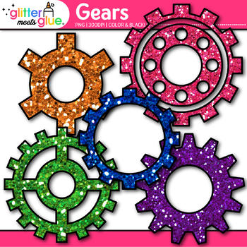 colorful gear clip art