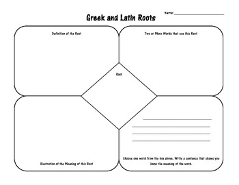 Geek and Latin Roots Worksheet by L Mortimer | Teachers Pay Teachers